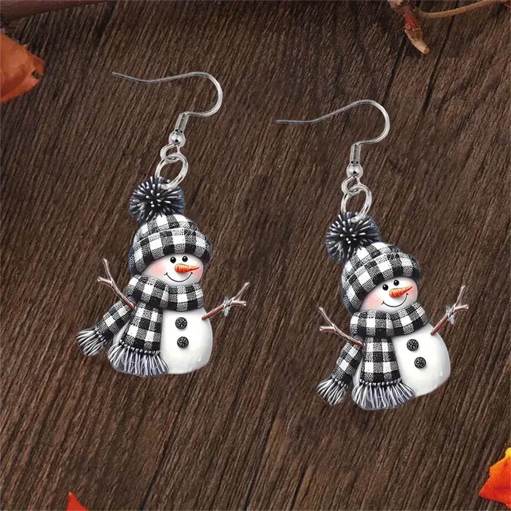 Christmas Snowman Earrings