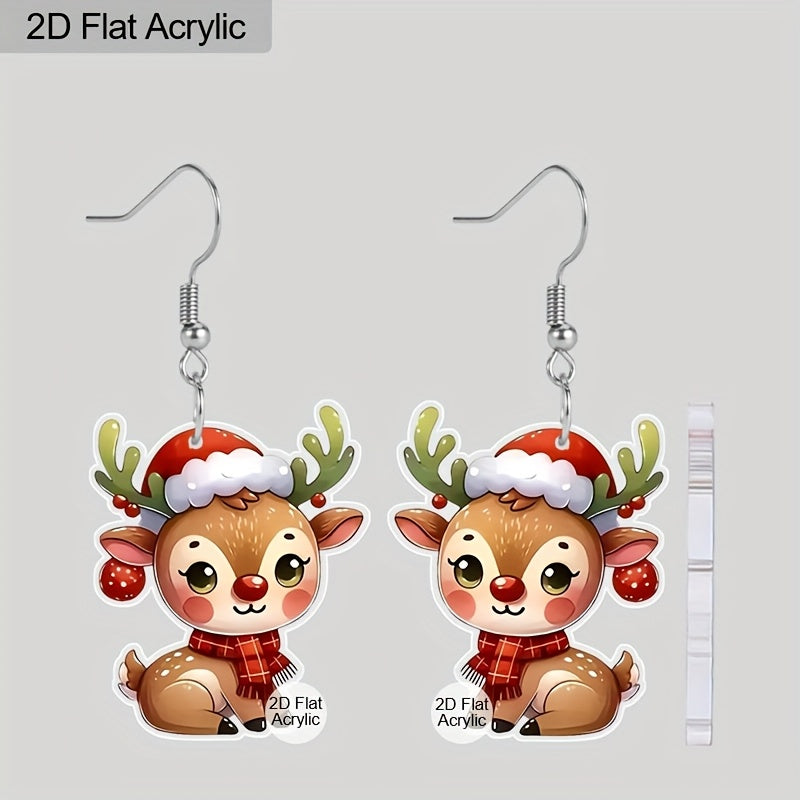 Christmas AcrylicDeer Earrings