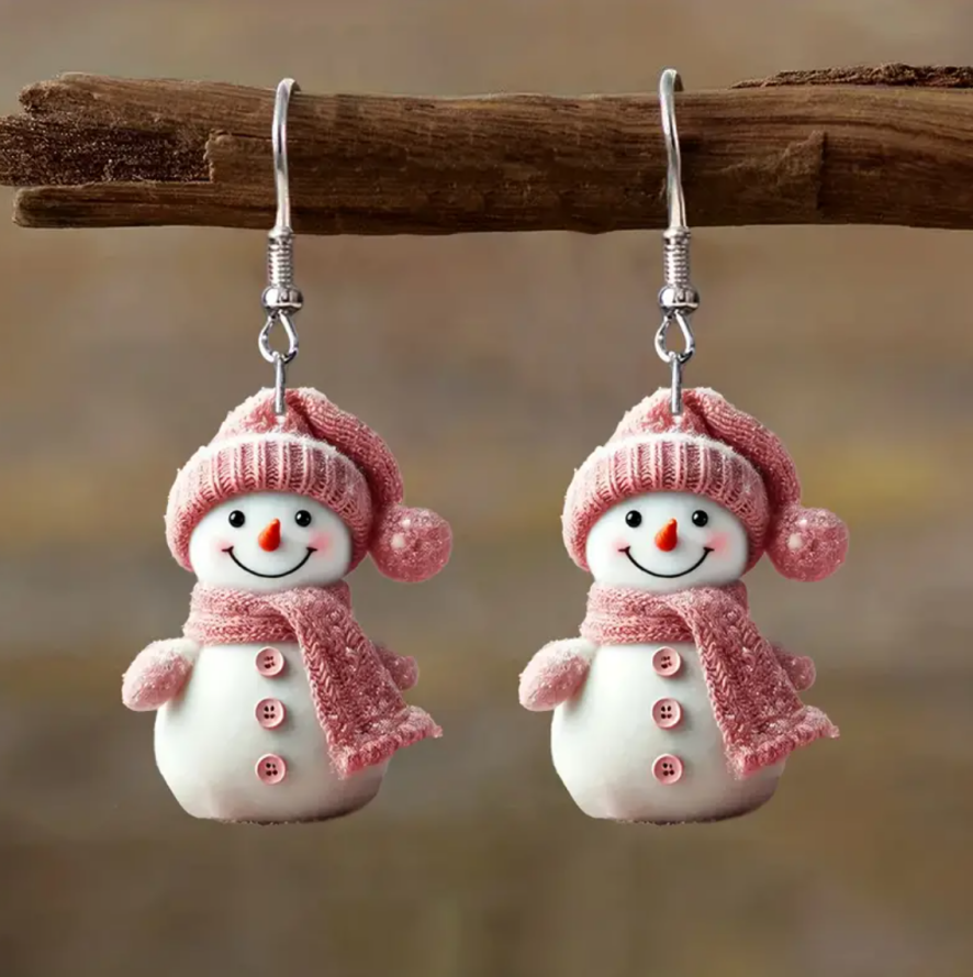 Cute Snowman Earrings