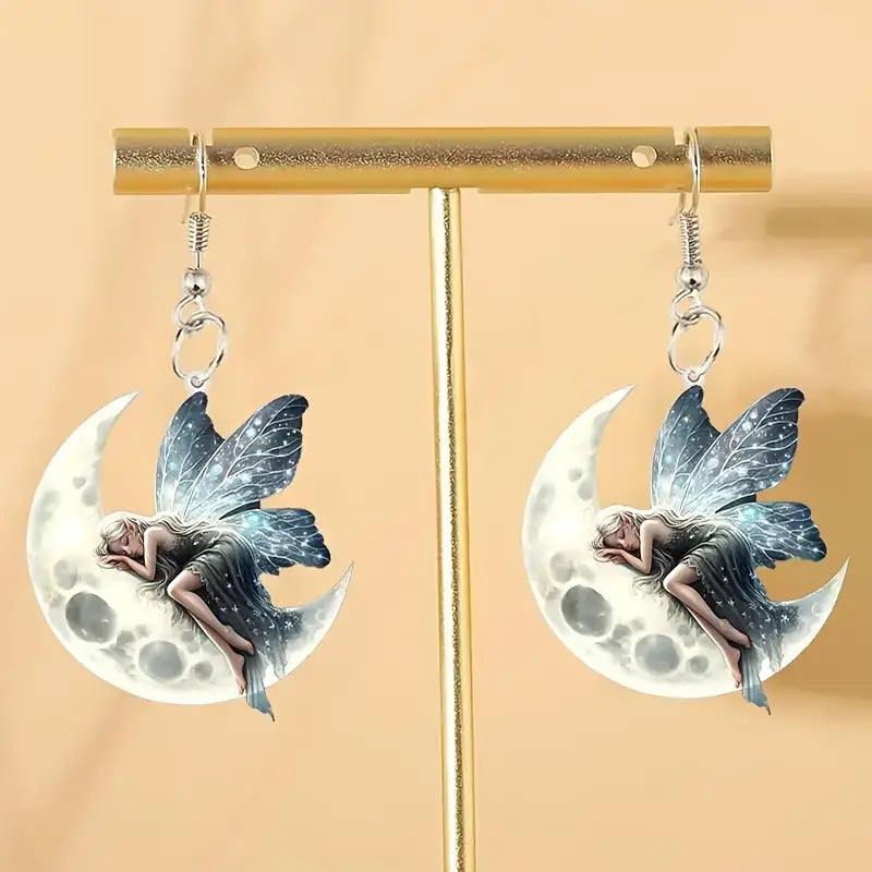 Christmas Moon Elf Earrings