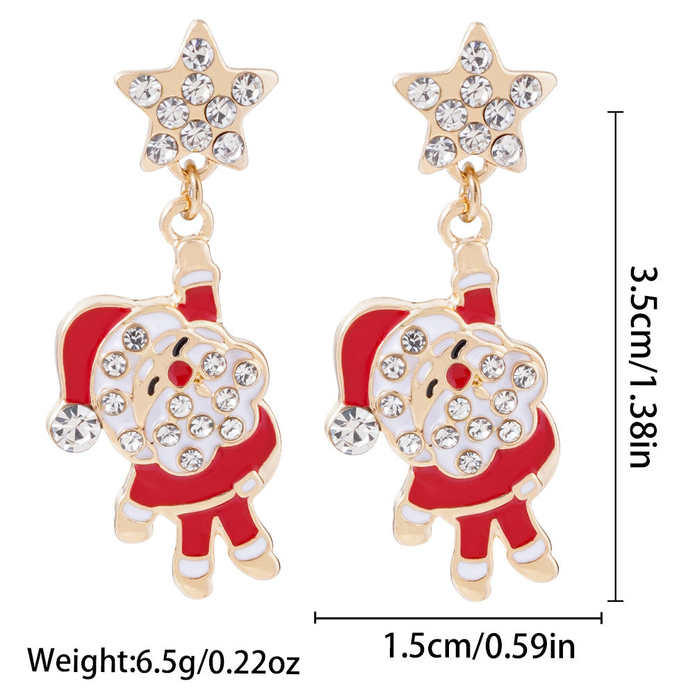 Santa Claus Irregular Earrings