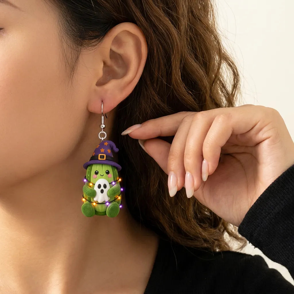 Witch Cucumber Ghost Earrings