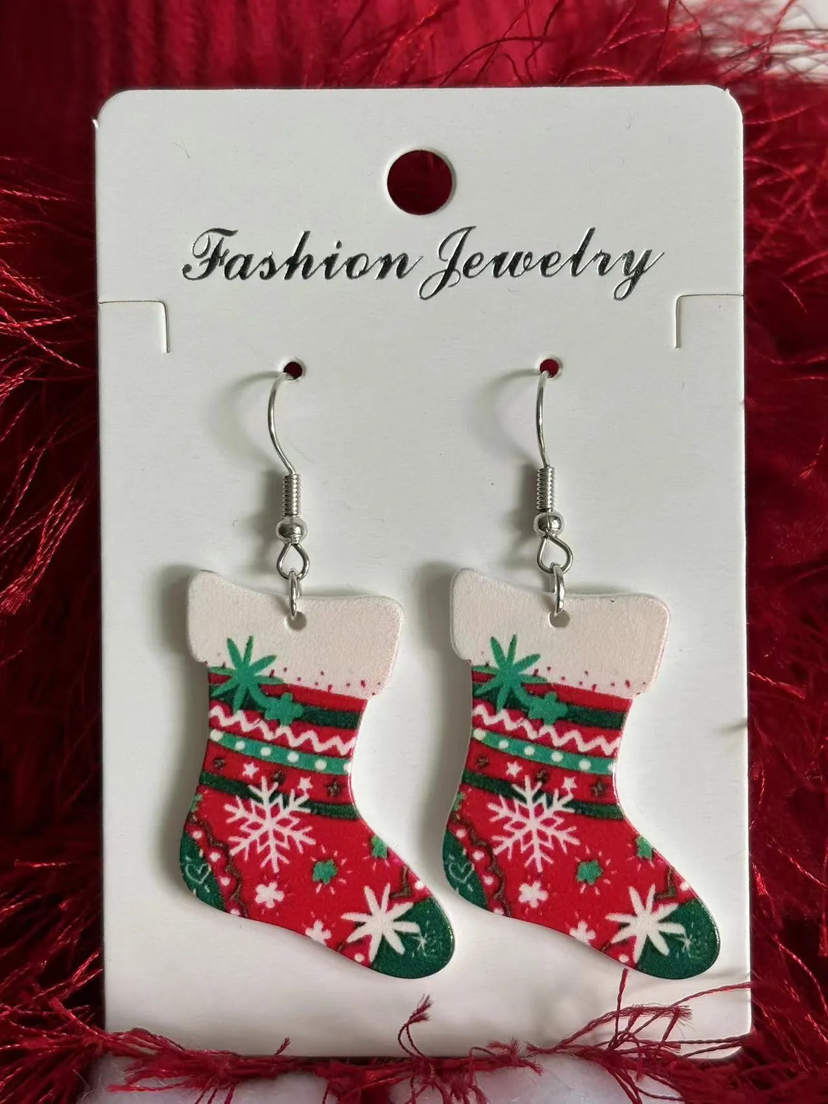 Snowflake Socks Earrings