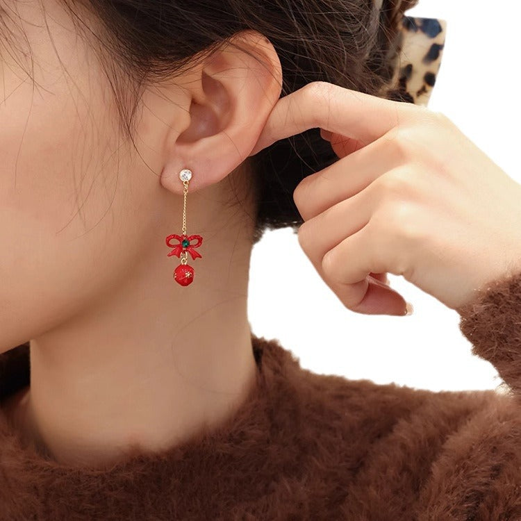 Asymmetric Christmas Tree Earrings