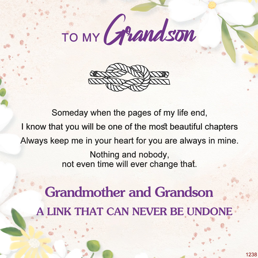 Grandson's Ceramic Infinity Braided Bracelet Gift Set