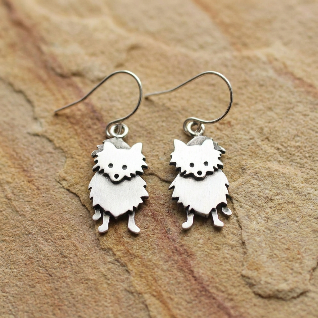 Tiny Pomeranian Earrings