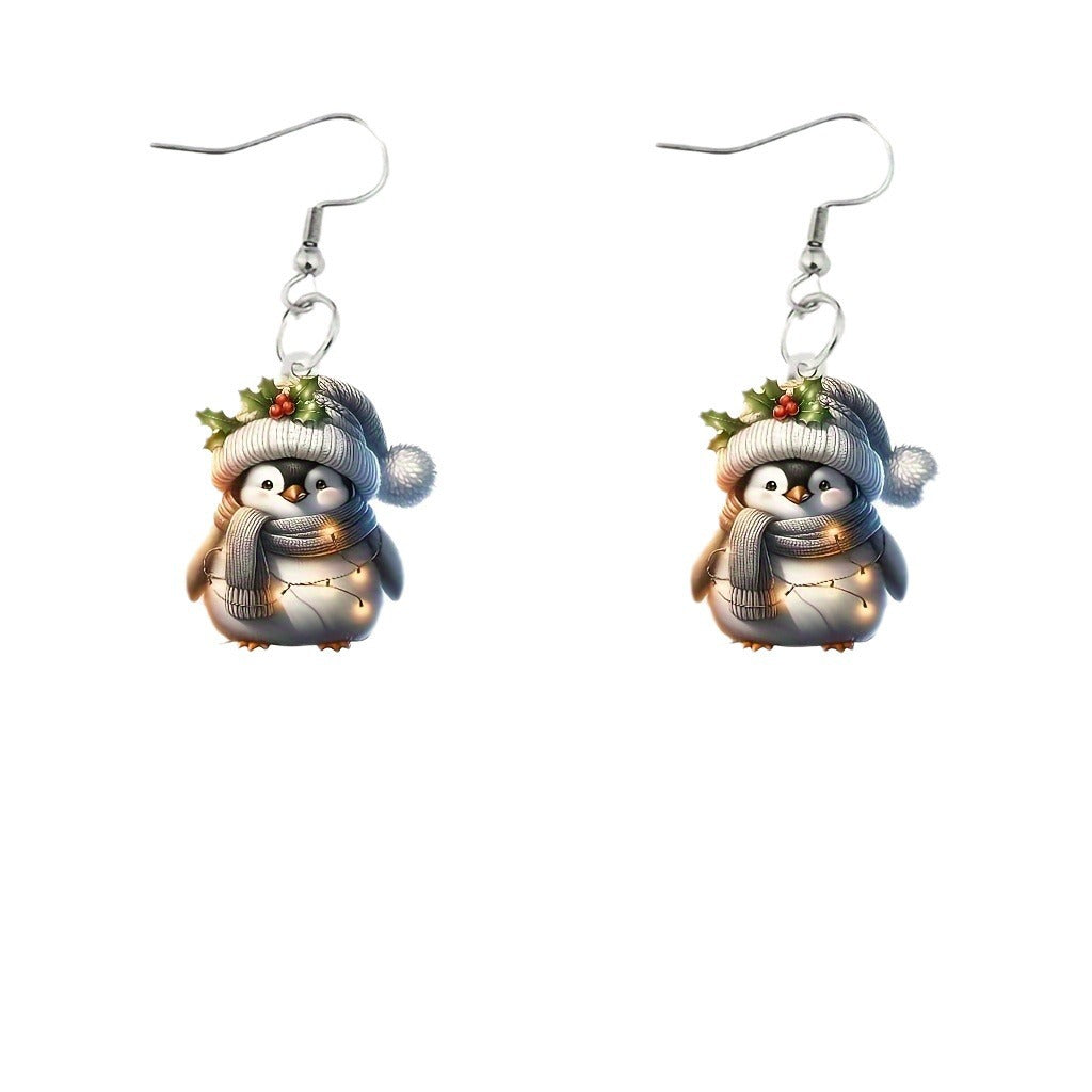 Christmas Penguin Earrings