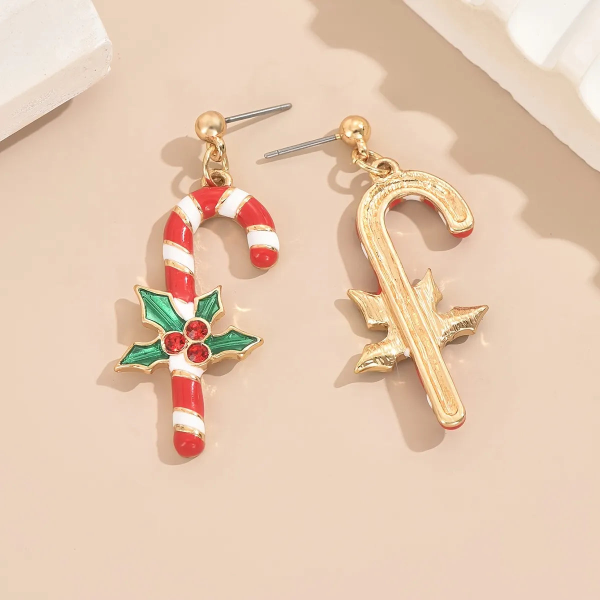 Stylish Christmas Cane Earrings