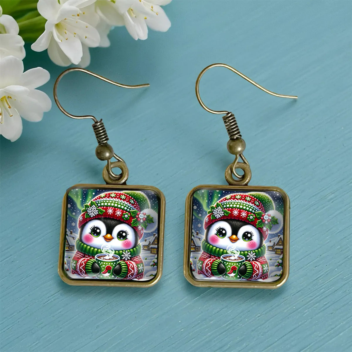Christmas Penguin Earrings