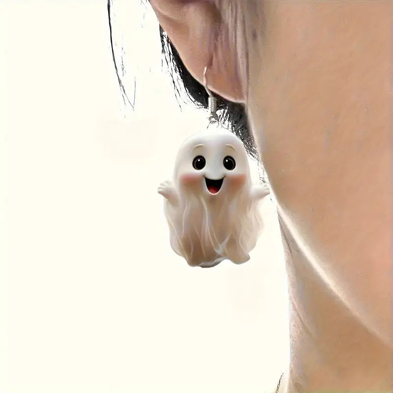 Vintage Cute Ghost Acrylic Dangle Earrings