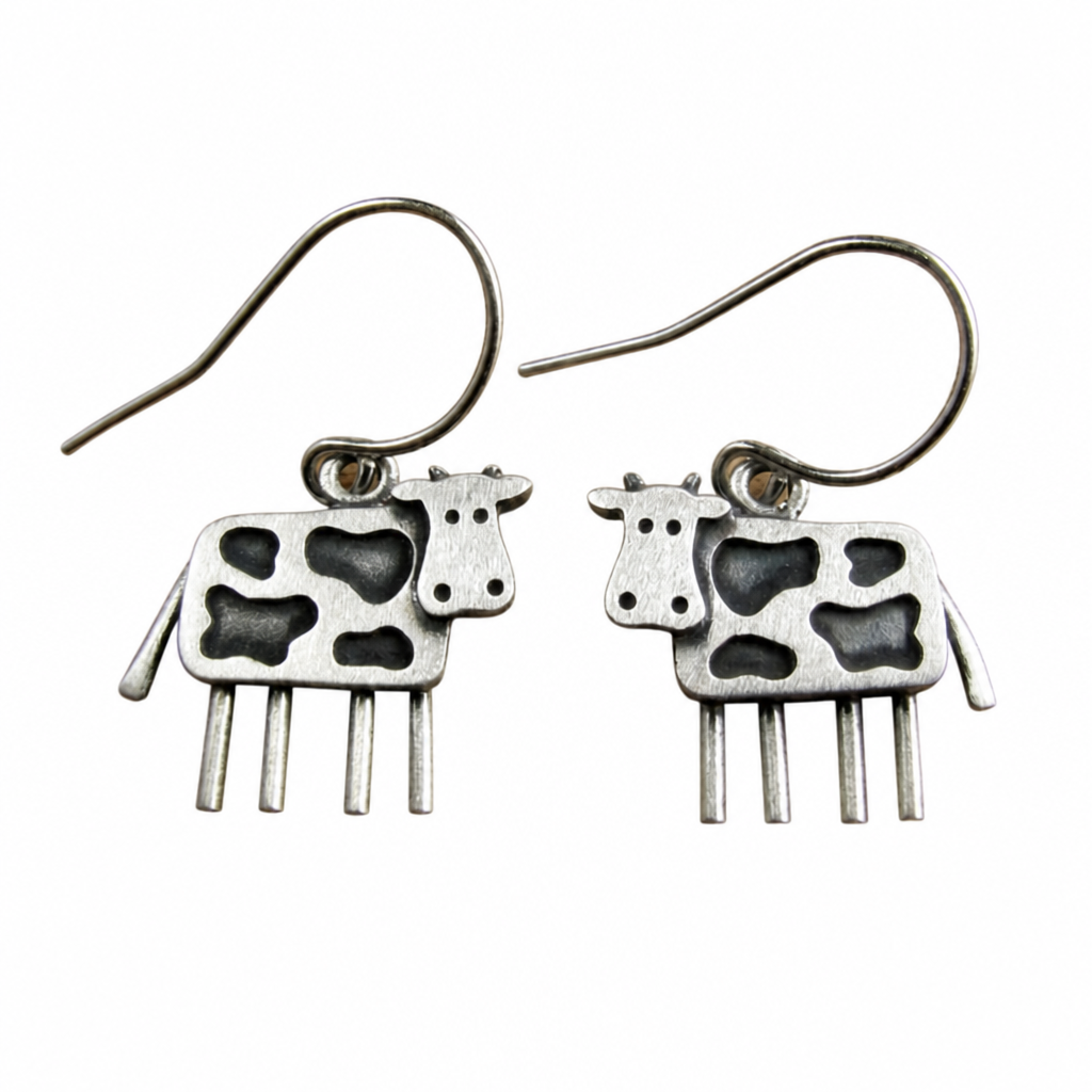 Vintage Cow Earrings
