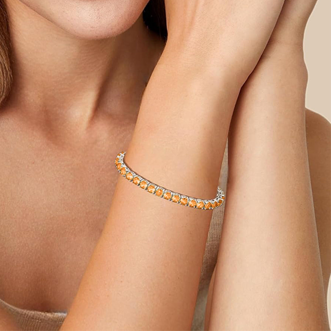 Multiple Sclerosis Awareness Orange Tennis Bracelet