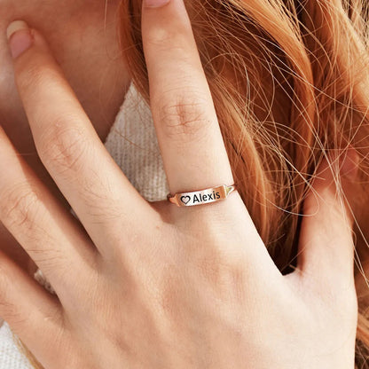 MISSING YOU ALWAYS- Love name customized horizontal ring
