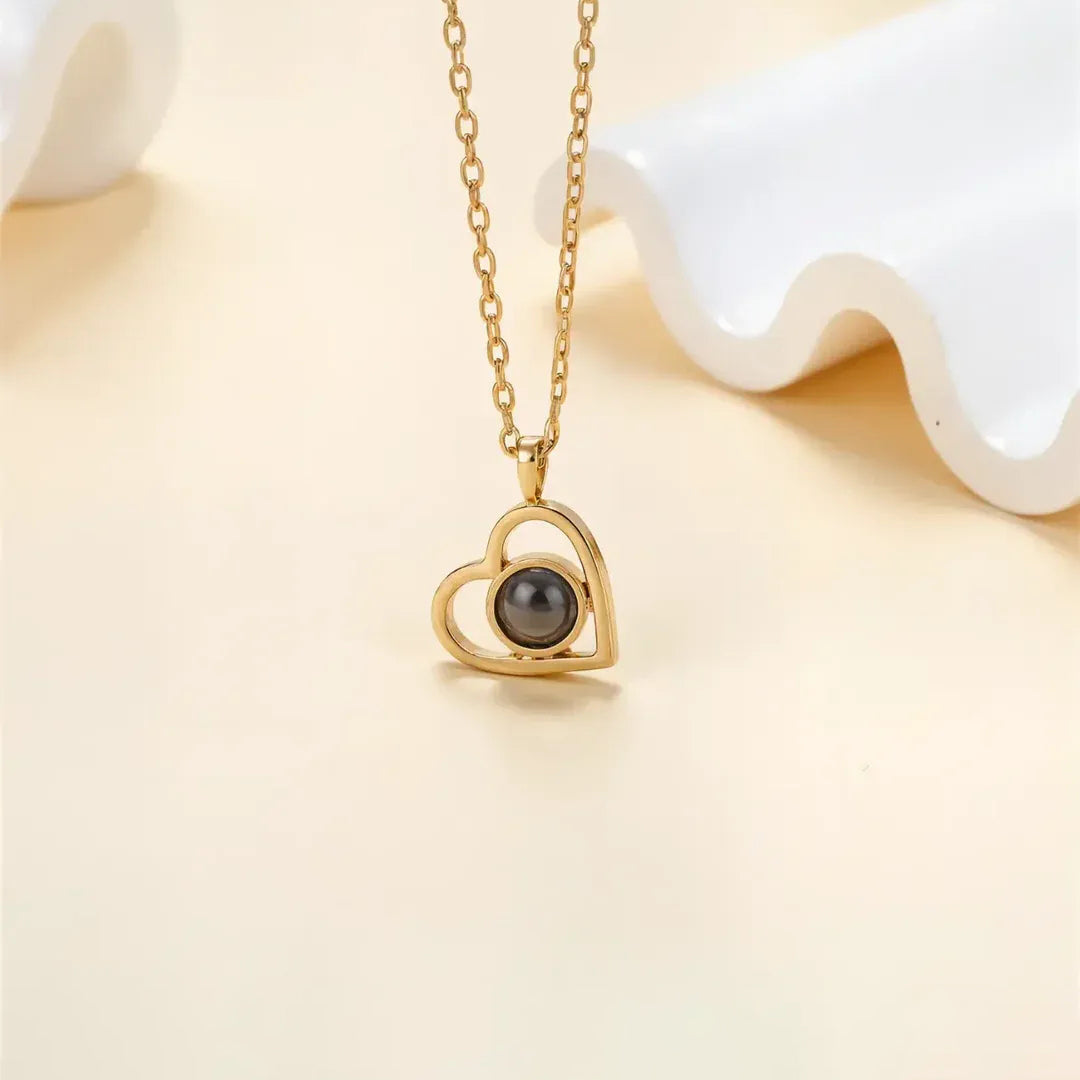 Personalized Heart Photo Necklace