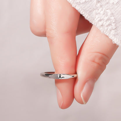 [⚡45% OFF] Breast Cancer Awareness-Support the fighters Thin ribbon ring