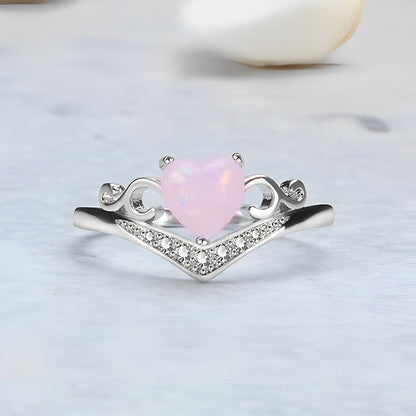 Fuck Breast Cancer - I Am Enough Crown Opal Ring