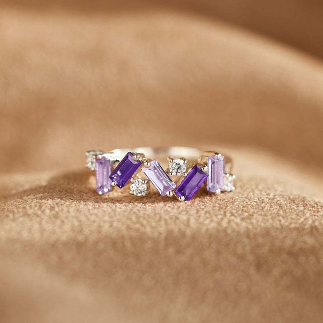 [⚡50% OFF] Alzheimer Dementia Awareness Gift Purple broken Ring