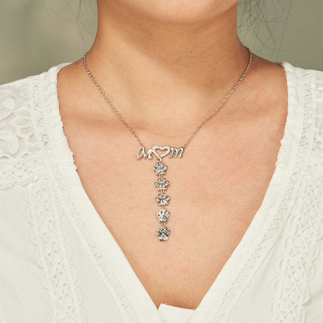 My Angel Is Always Near By Personalized 1-6 Paw Furry Mom Necklace