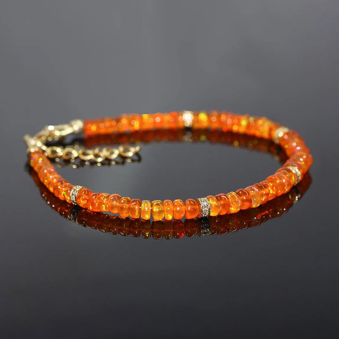 Multiple Sclerosis Awareness Fire Opal Bracelet