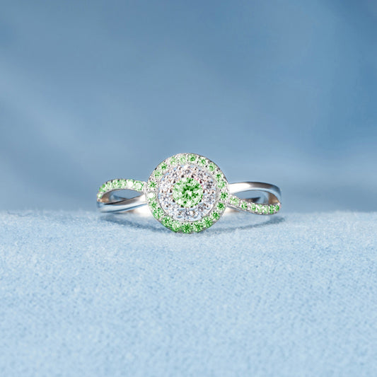 I will be with you forever-Green Circle Ring