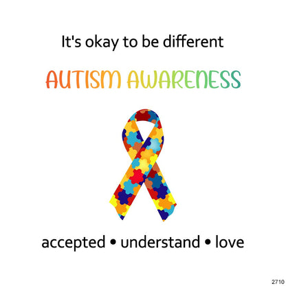 Autism Awareness-Transparent Resin Puzzle Ring - Shipped after 4 Weeks