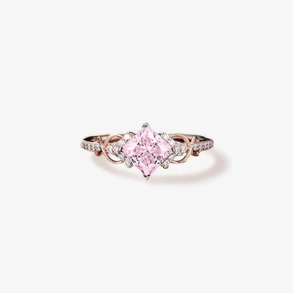 Breast Cancer Awareness-It is ok to not be ok Cut Moissanite Ring