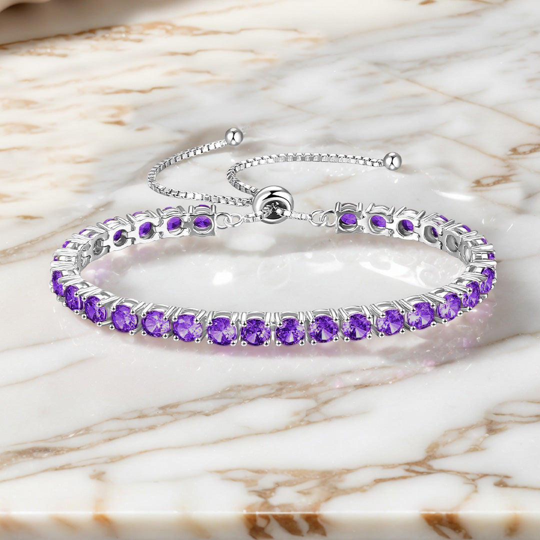 Alzheimer dementia awareness Purple Tennis Bracelet