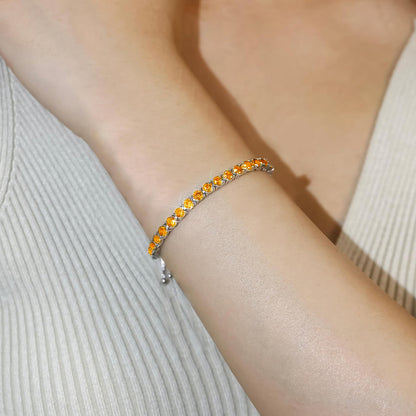 Multiple Sclerosis Awareness Orange Tennis Bracelet