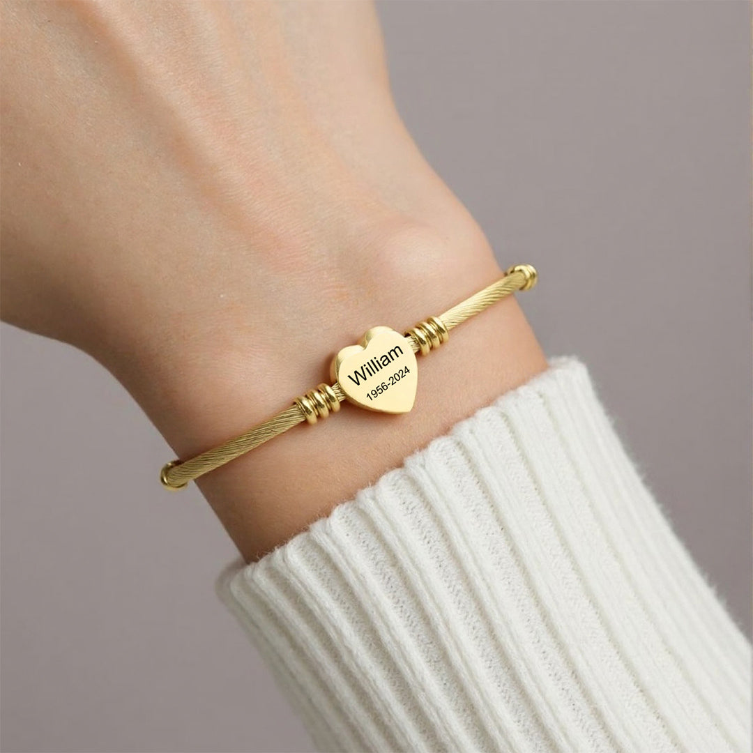 For Memorial - I’m a mother to a son Custom Name and Date Bracelet