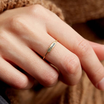 MISSING YOU ALWAYS- Love name customized horizontal ring