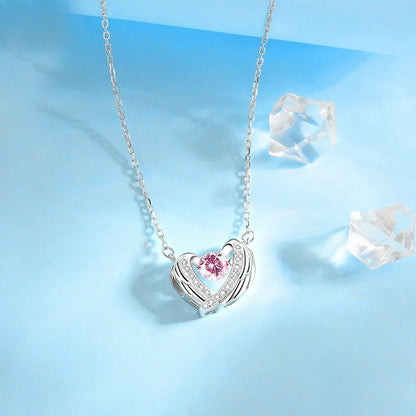 For Memorial-Guardian Heart Wings Necklace