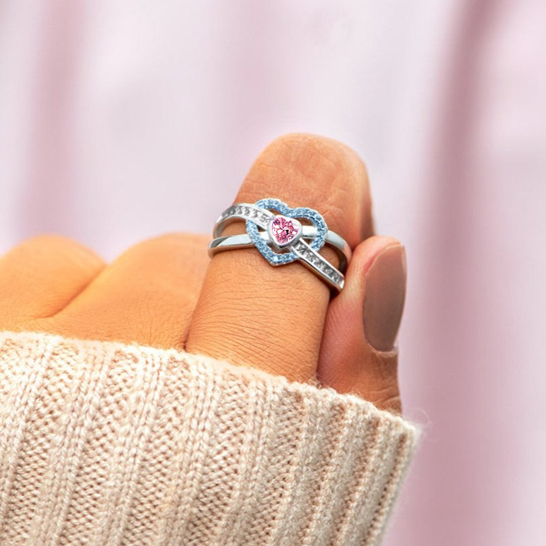 S925 A Heart for Angel Mamas Infinite Love Ring