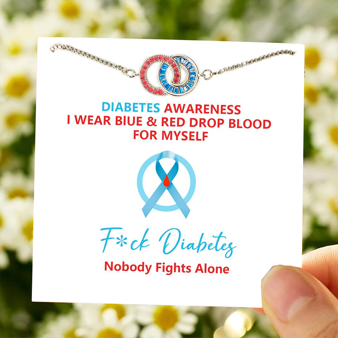 Diabetes Awareness Nobody Fights Alone Circle Bracelet