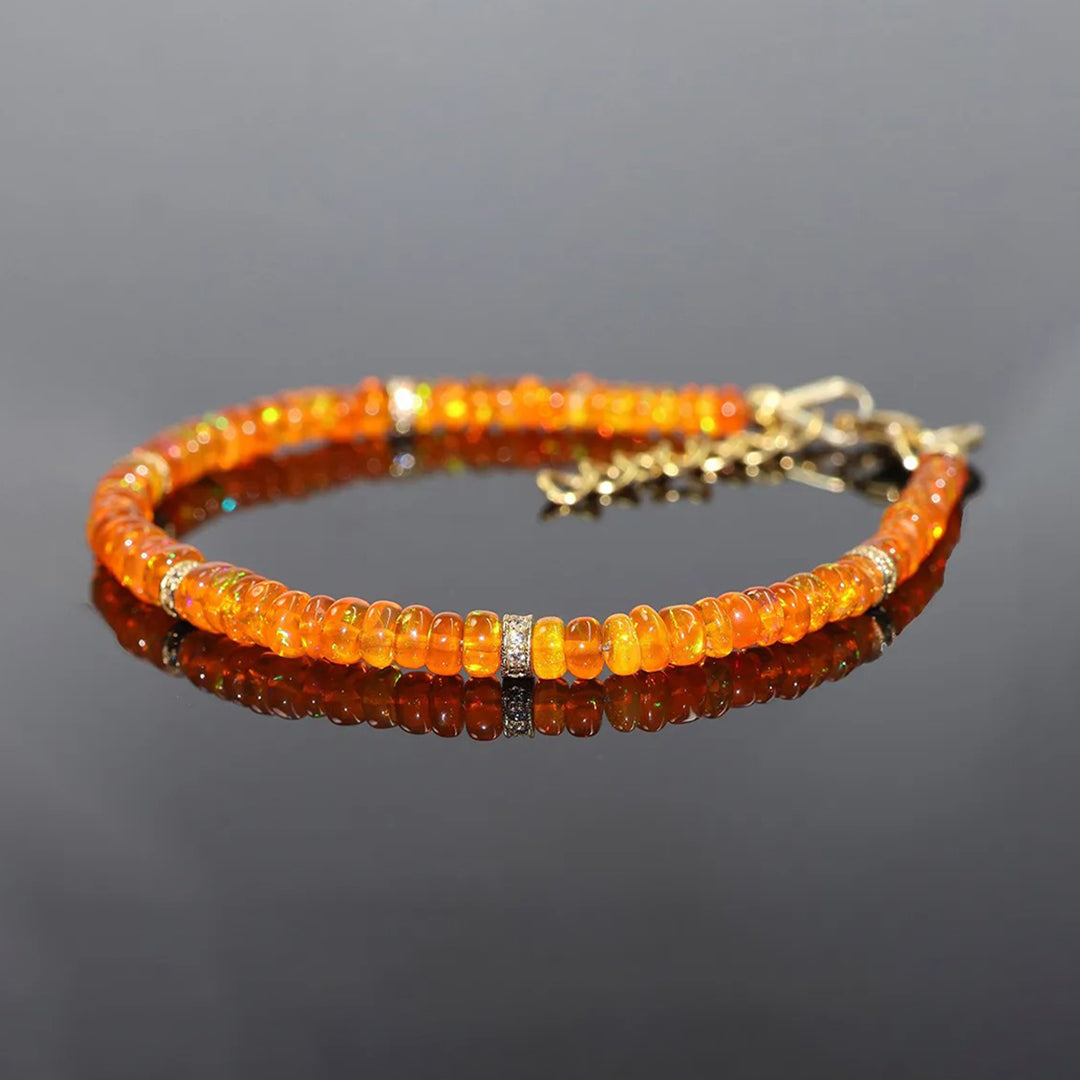 Multiple Sclerosis Awareness Fire Opal Bracelet