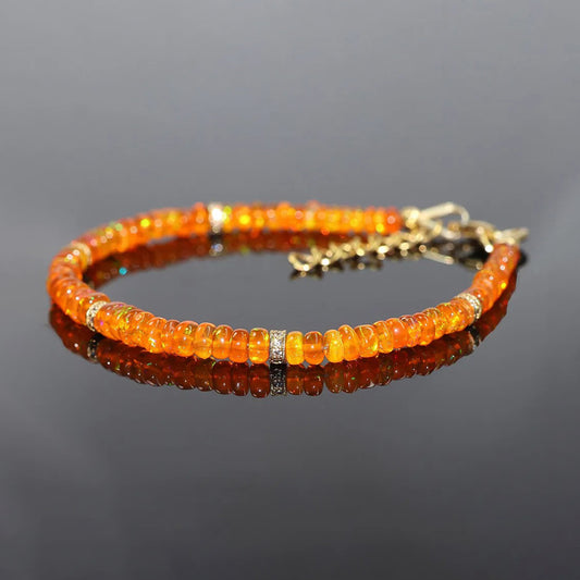 Multiple Sclerosis Awareness Fire Opal Bracelet