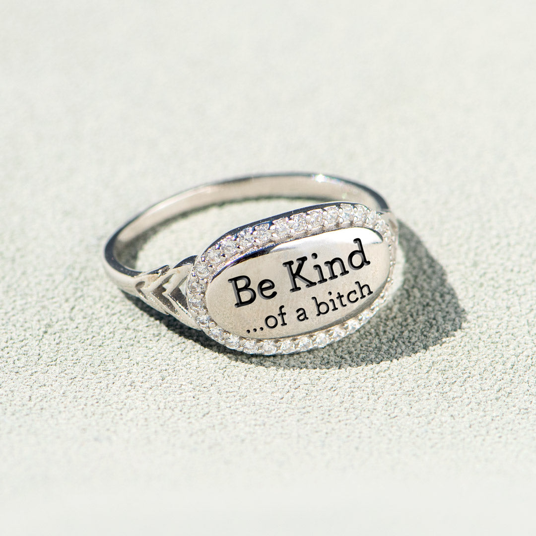 💓2025-New Year Hot Sale🎁 BE KIND...OF A BI♥CH Signature Ring