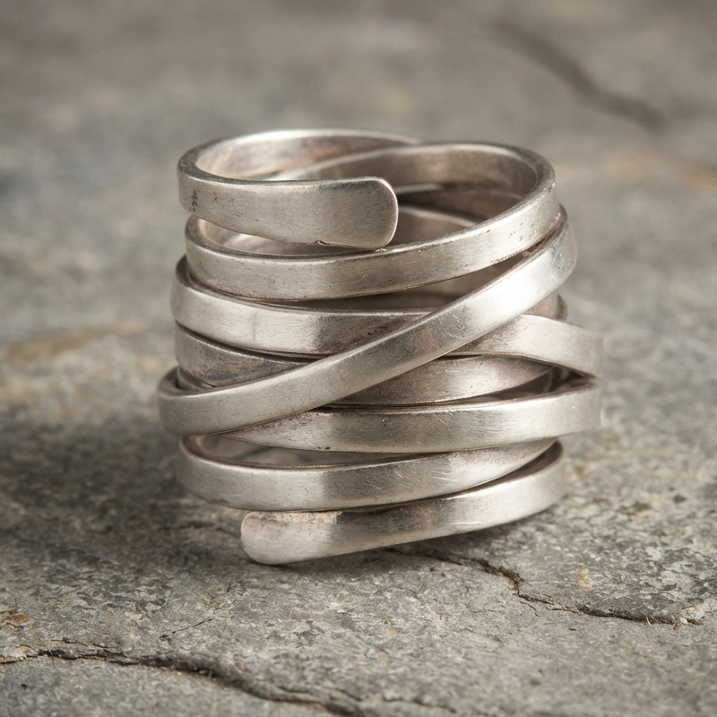 Sterling Silver Wrap Statement Ring