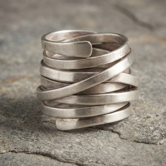 Sterling Silver Wrap Statement Ring