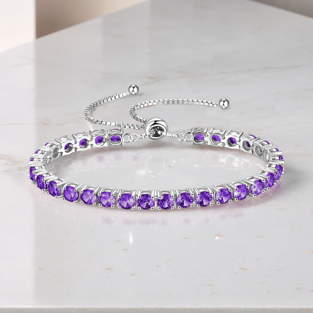 Alzheimer dementia awareness Purple Tennis Bracelet