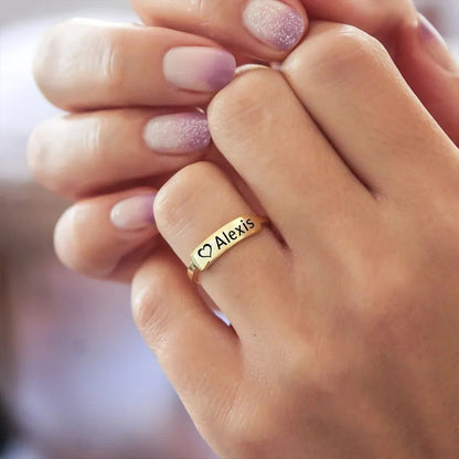MISSING YOU ALWAYS- Love name customized horizontal ring