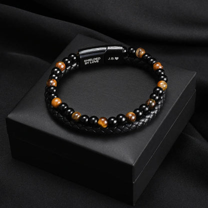 For Nephew- I am Always With You Tiger Eye Protection Beaded Bracelet