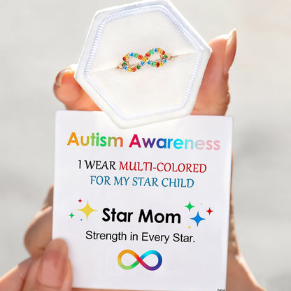 Autism Awareness-Colored diamond rings