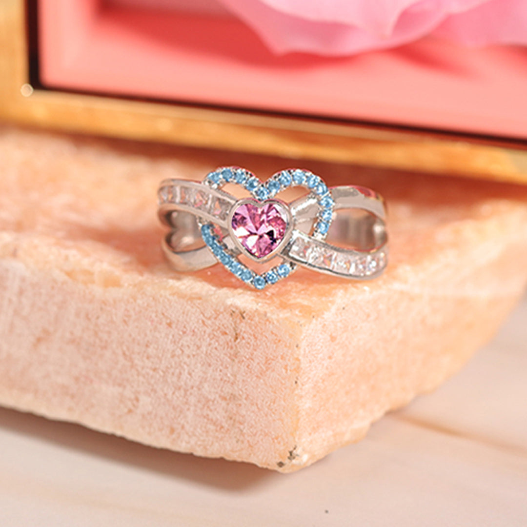 S925 A Heart for Angel Mamas Infinite Love Ring