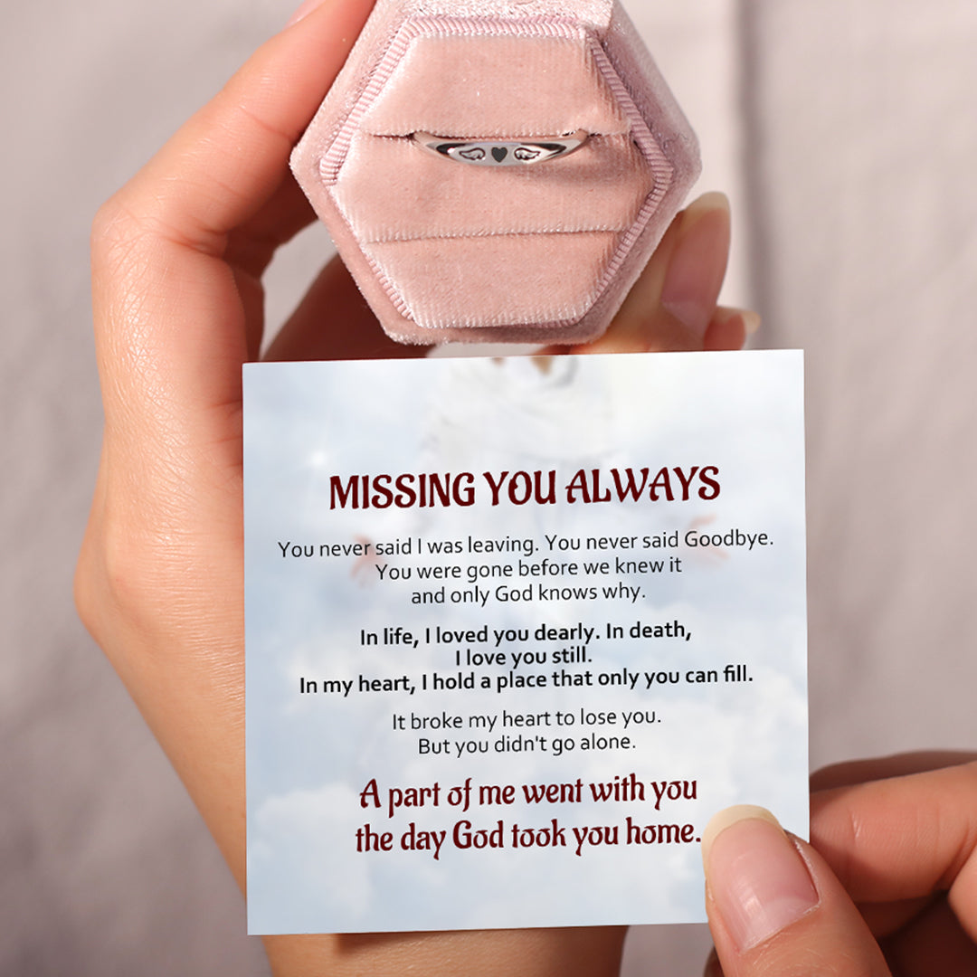 [⚡36% OFF] For Memorial - Tiny Heart With Wings Ring