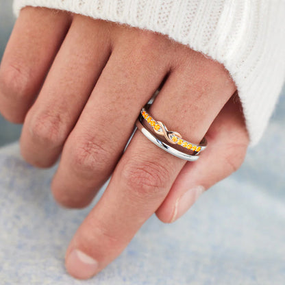 Multiple Sclerosis Awareness Orange Infinity Ring