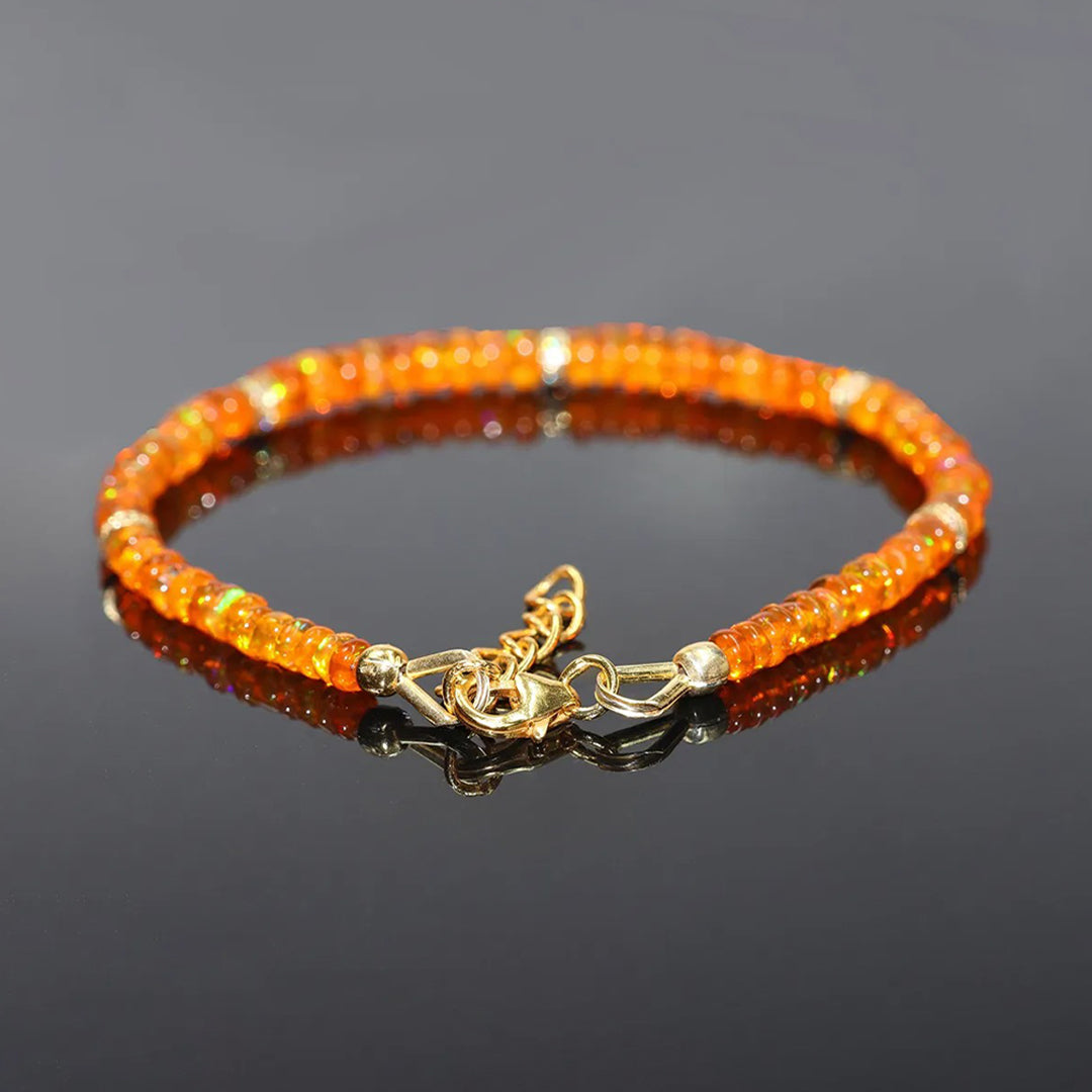 Multiple Sclerosis Awareness Fire Opal Bracelet