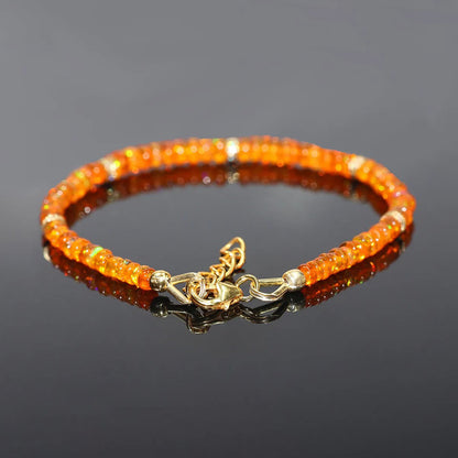 Multiple Sclerosis Awareness Fire Opal Bracelet