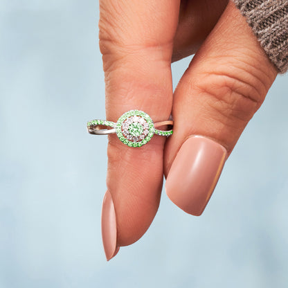 I will be with you forever-Green Circle Ring