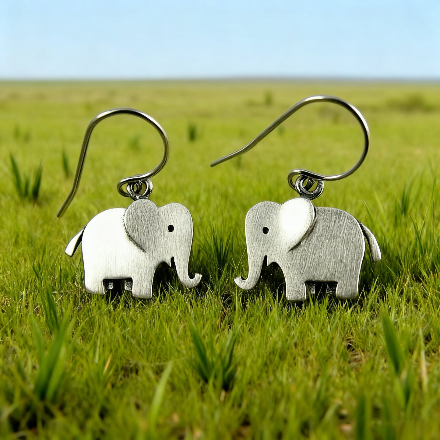 Vintage Boho Elephant Earrings