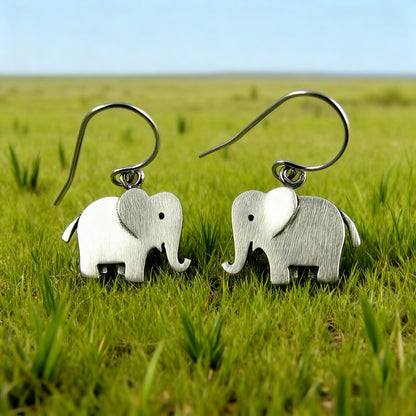 Vintage Boho Elephant Earrings